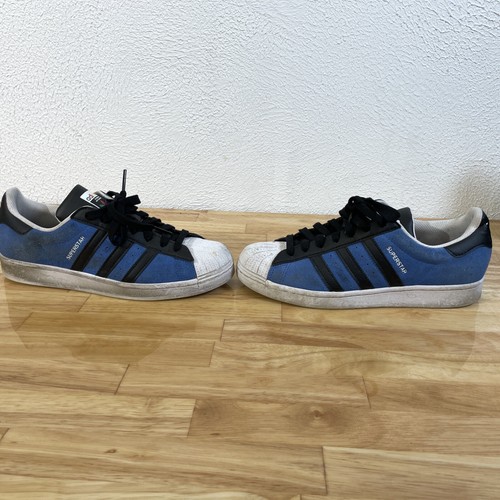 Adidas Superstar Blue/Black - Men's Size 8.5 - Picture 8 of 19