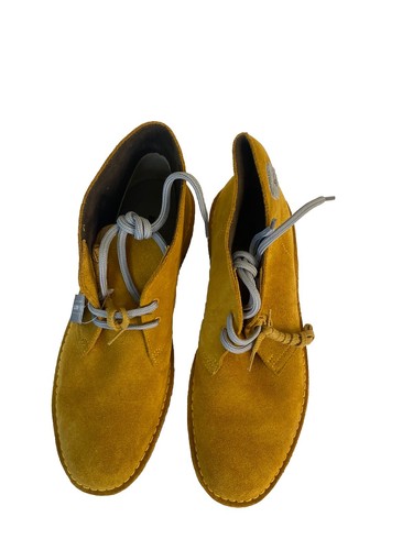 Clarks Originals Desert Uomo 10M Senape Scamosciata Unica Applique C NUOVO - Foto 5 di 9