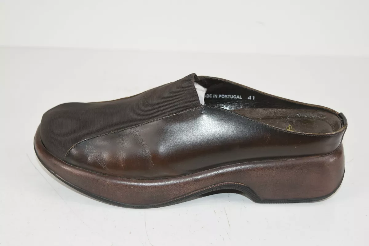 Dansko Solvei Shoes Brown Leather Slip On Womens EU 41 USA 10.5 11