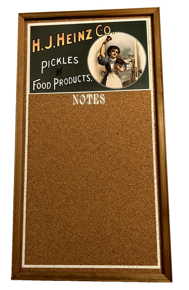HEINZ Framed Cork Board PICKLES AND FOOD Bristol Craft Brand 22.5" x 12.5" x 1" - Image 2 of 4