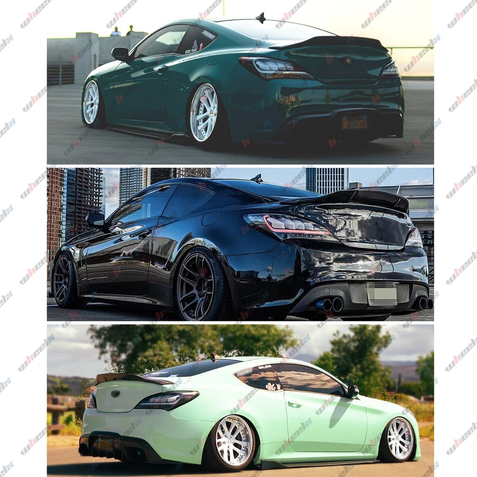 Alerón de maletero de pico de pato estilo R carbono cupé Hyundai Genesis 2010-2016 Foto 4 de 4