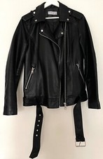 Reserved Women's Faux Leather Biker Jacket, Size 38