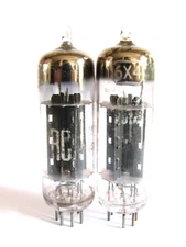 2 matched 1950s RCA 6X4 (EZ90) Rectifier Tubes- 539B tests@ 92/90, 92/90, Min:54