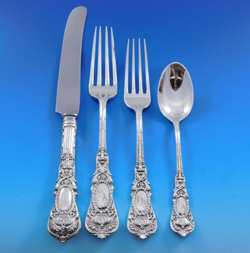 Juego de cubiertos Empire by Durgin de plata de ley para 8 servicio 58 piezas cena Foto 3 de 4