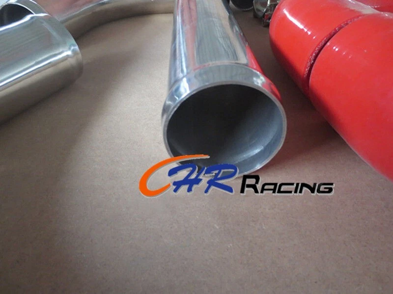 Kit tubi turbo intercooler universale 51mm 2" alluminio + kit tubi ROSSO - Immagine 4 di 4