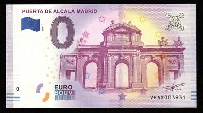 0 Euro Souvenir Schein - Spain, PUERTA DE ALCALÁ MADRID 2018-1 NEU / UNC