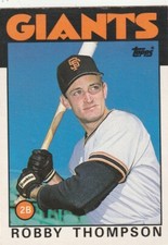 FREE SHIPPING-MINT-1986 Topps Traded Robby Thompson #113T GIANTS