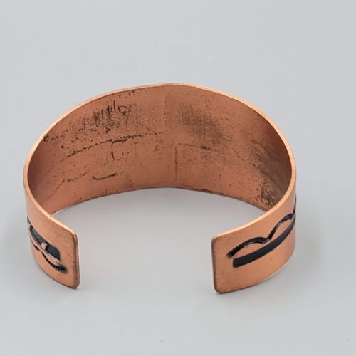 Kupferfarbenes Southwest Design Armreif Armband schwarz Emaille - Bild 5 von 10