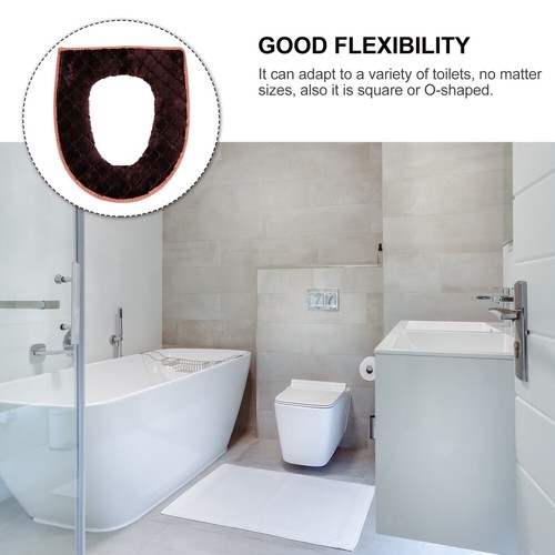3 Pieces Toilettensitzbezug Plüsch Toilleten WC-Sitz-Verzierung - Bild 11 von 12
