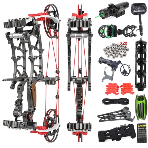 Compound Bow 30-75lbs Steel Ball Arrows set Dual-use Hunting RH LH Archery Shot - Picture 43 of 43