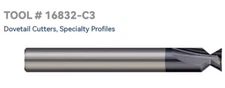 HARVEY TOOL Carbide Dovetail cutter 16832-C3   High Performance