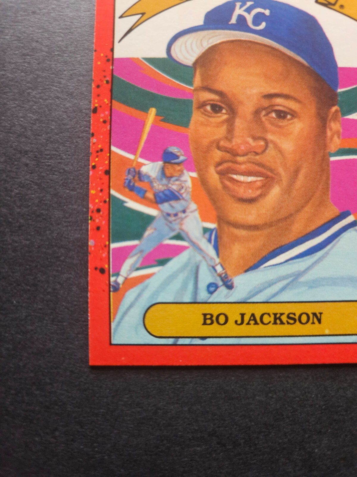 RARE 1990 Donruss BO JACKSON Diamond Kings 1 MULTIPLE Dot Print Error