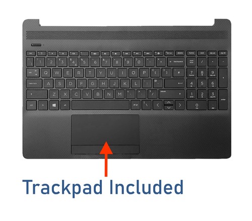 POUR HP 1A507UWR 15-dw1xxx PC NOIR REPOSE-POIGNETS CLAVIER BRITANNIQUE + PAVÉ TACTILE - Photo 4/5