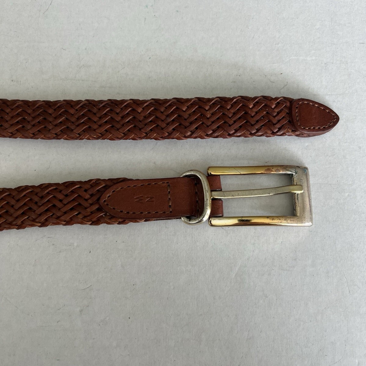nine W. statement, leather and brass chain style woven belt Nine West Women main image 4