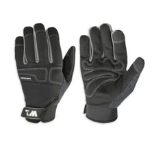 Wells Lamont Men's Black Lightly Padded Hi-Dexterity Synthetic Leather Gloves: L