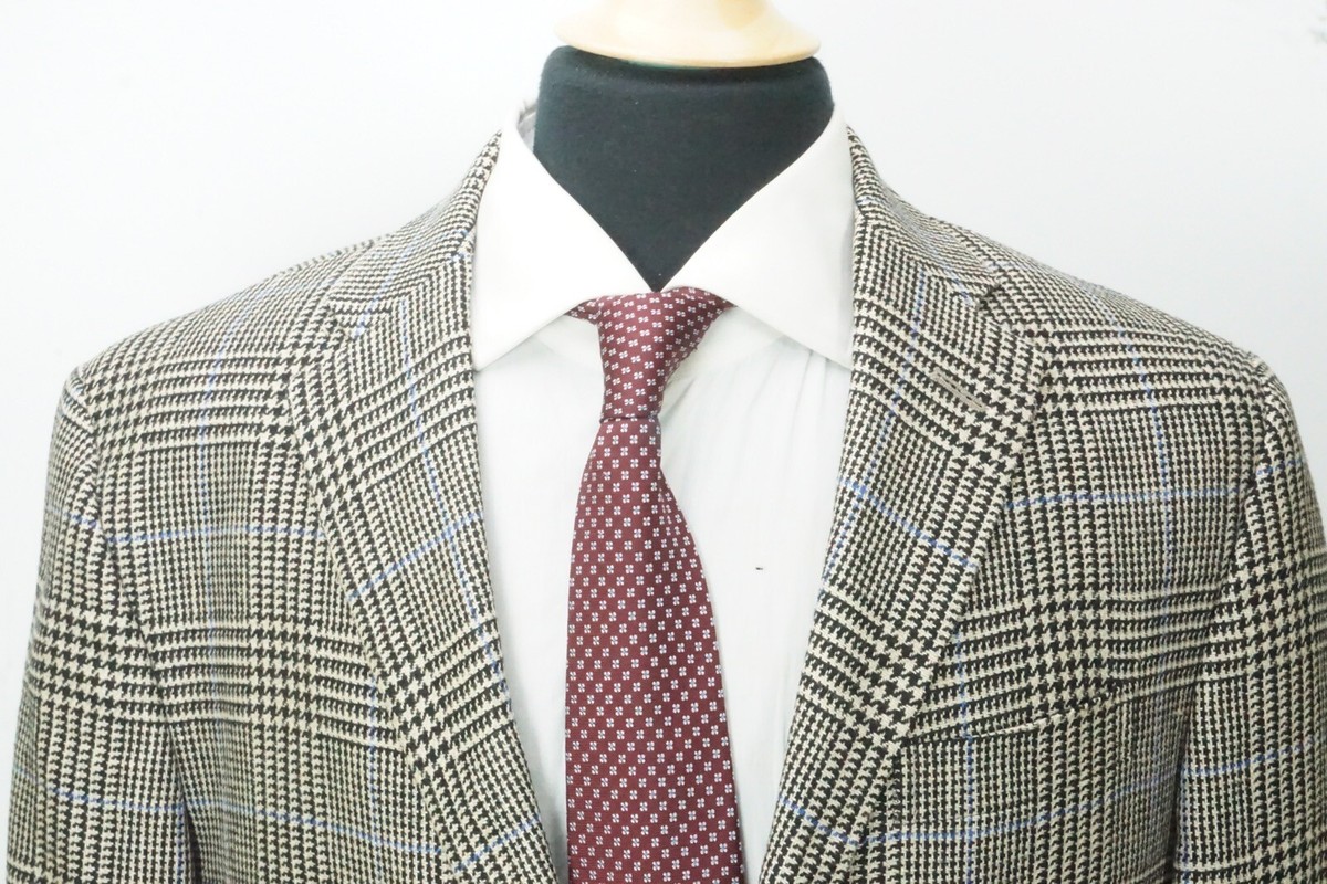 Polo by Ralph Lauren Beige Black Blue Houndstooth Glenplaid 2 Pc