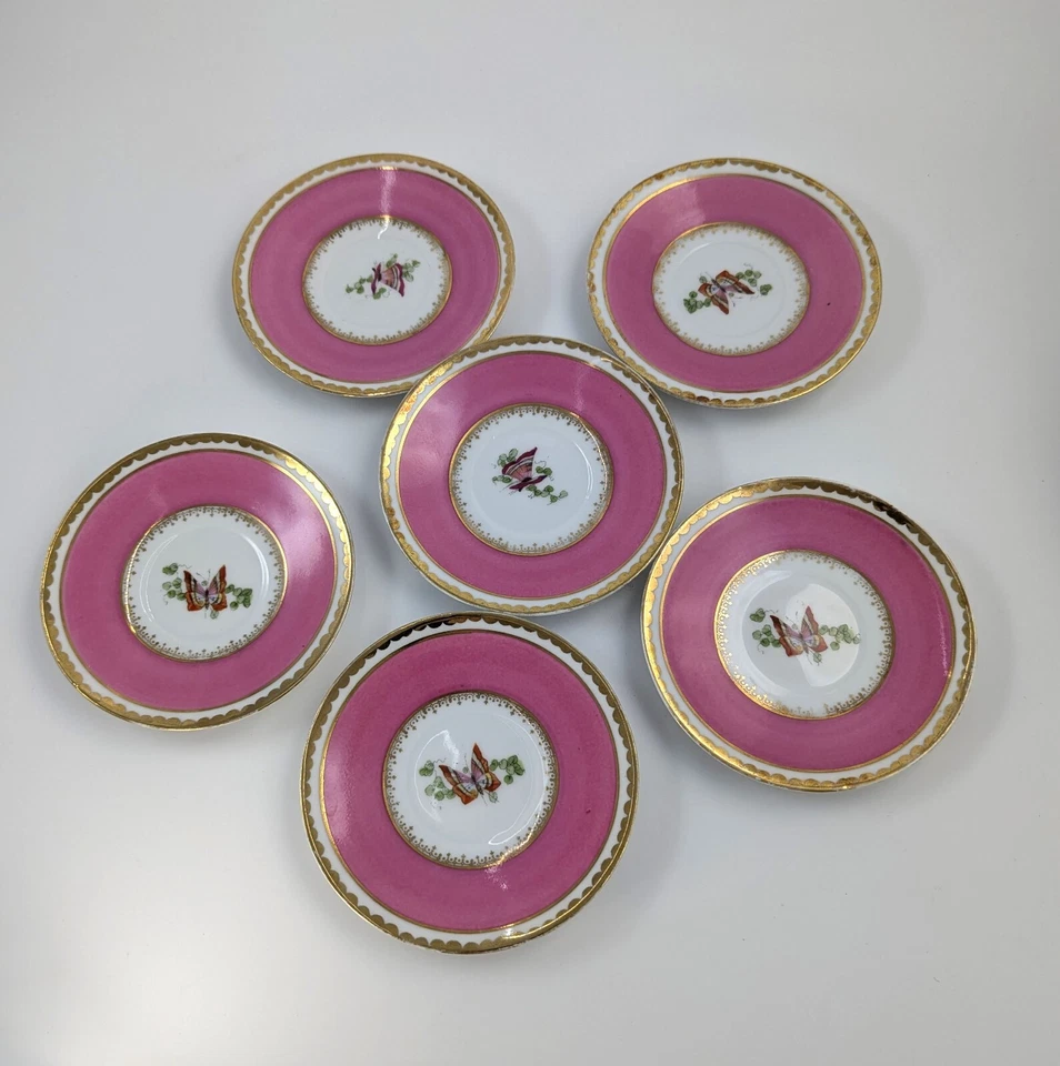 Victoria Austria Porcelaine 12-piece Café Set pour 6, Chelsea Style, Rose & Or - Photo 4/4