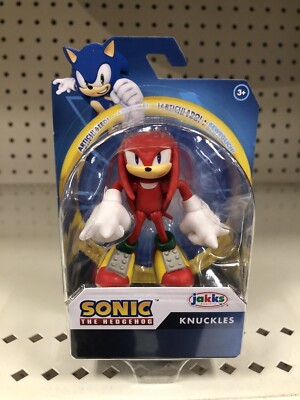 JAKKS PACIFIC SEGA SONIC THE HEDGEHOG KNUCKLES 2 1/2  FIGURE VERY RARE