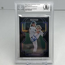 2022 Prizm Draft Carson Whisenhunt Black #66 Signed San Fran Giants BAS Slab