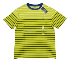 Polo Ralph Lauren Boys Yellow Multi Stripe Crew-Neck Short Sleeve T-Shirt