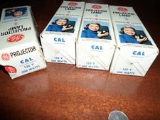Lot of 4 - GE - 120V 300 watt - PROJECTOR LAMP bulbs - CAL - new old stock - NOS