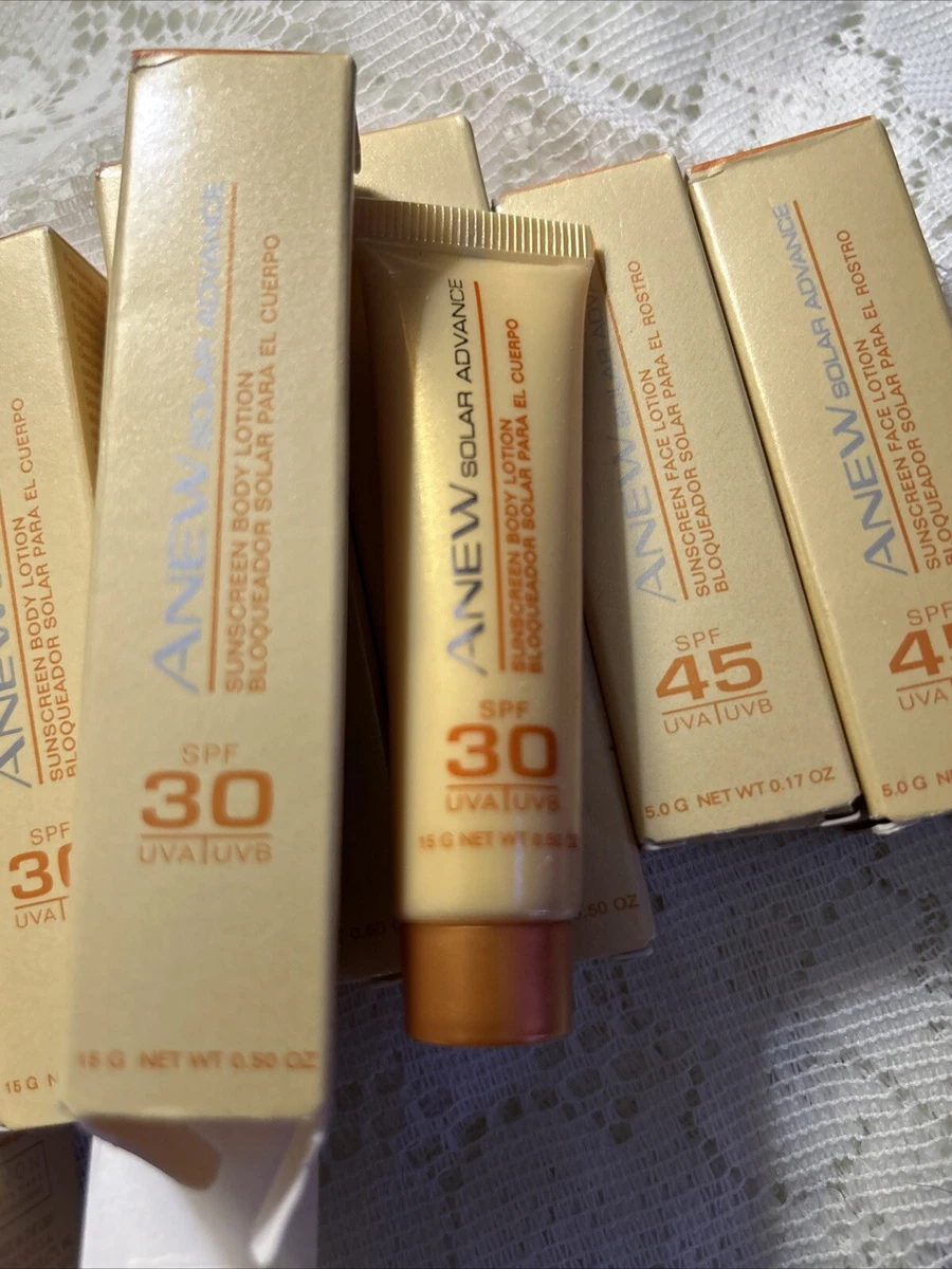 Avon ANEW Solar Advance Sunscreen Body Lotion  Lot Of 5 (.50oz) Lot Of 2 .17 Oz.