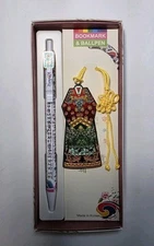Korean Metal Hanbok Tassel Book Mark & Pen Set - US Seller