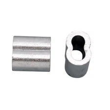ZINC PLATED COPPER SWAGE SLEEVE, STOP SLEEVE 1/4" (Z0753-0007)