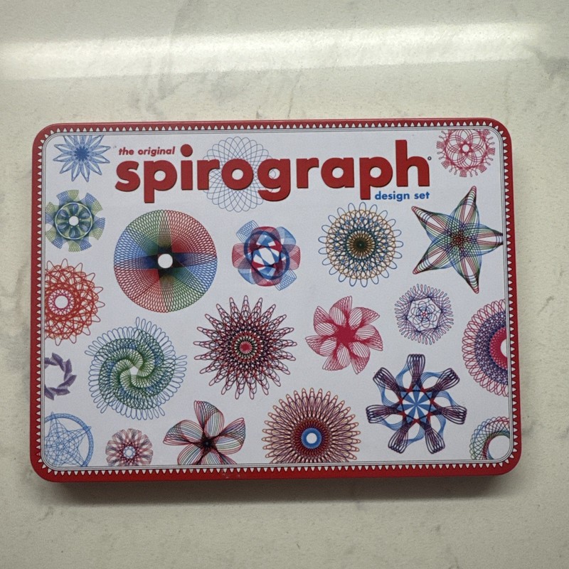 The Original SPIROGRAPH Design Set in a Tin Travel Complete  Novelty Art Vintage