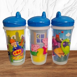 Playtex Sipsters Stage 3 Insulated Spout Cups 3 Ct Spill Leak Break Proof 9oz