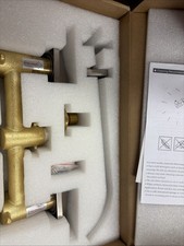 BEIYI Wall Mount Tub Filler Brushed Nickel Wall Mounted Bathtub Faucet Brass