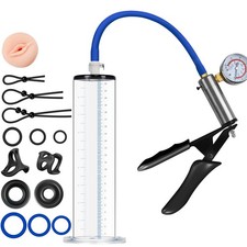 Male Enhancement Pump System,Male Enhancement Vacuum Pump with Gauge 9 x 2.25...