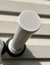 2" PVC Vent Screen, 2.375" ID, Fine Mesh, All Plastic fits on Outside of 2" Pipe