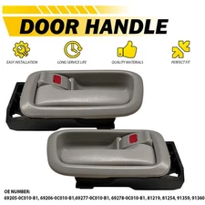 2X Beige Interior Door Handle & Bezel Front Left Right For 2000-06 Toyota Tundra