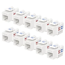 Cable Matters [UL Listed] 10-Pack 10Gbps Cat6 Keystone Jacks, RJ45 Keystone Jack