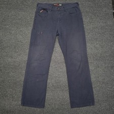 Ariat FR Mens 33x32 Navy M4 Relaxed Straight Fire Resistant Pants Cat 2 Ripstop