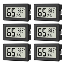 6-Pack Mini Hygrometer Indoor Humidity Meter, Mini Digital Thermometer Humidi...