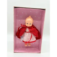 Rose O'Neill Original Kewpie Doll Little Red Riding Hood Cape Polka Dot Dress