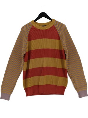 Paul Smith Herren Pullover M Gelb Baumwolle mit Wolle Pulli Neu Mit Etikett