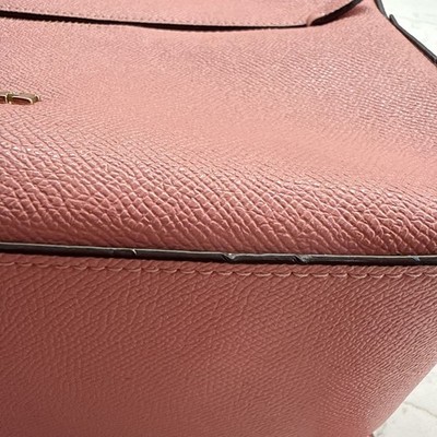 Coach Pebbled Leather Pink Backpack – Style 78624 – Gold Hardware