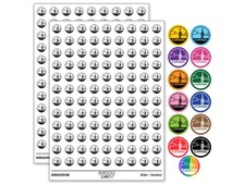 Canada CN Tower Destination Travel Landmark Round Sticker Pack