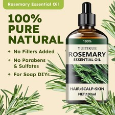 100% Pure Rosemary Essential Oil Hair Growth Scalp Skin Massage Natural 100ml UK
