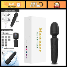 Portable Mini Massager - Waterproof, USB Rechargeable, 10 Vibration Modes for Ba