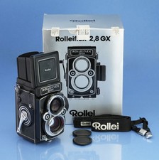 ROLLEI ROLLEIFLEX 2.8GX CAMERA HFT 80MM F2.8 PLANAR BOX STRAP. NICE 