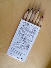 6 Holz-Buntmalstifte Mini