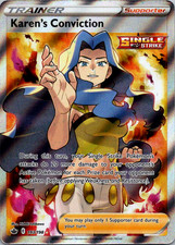 Karen's Conviction (Full Art) Ultra Rare SWSH06: Chilling Reign 193/198 NM on eBay