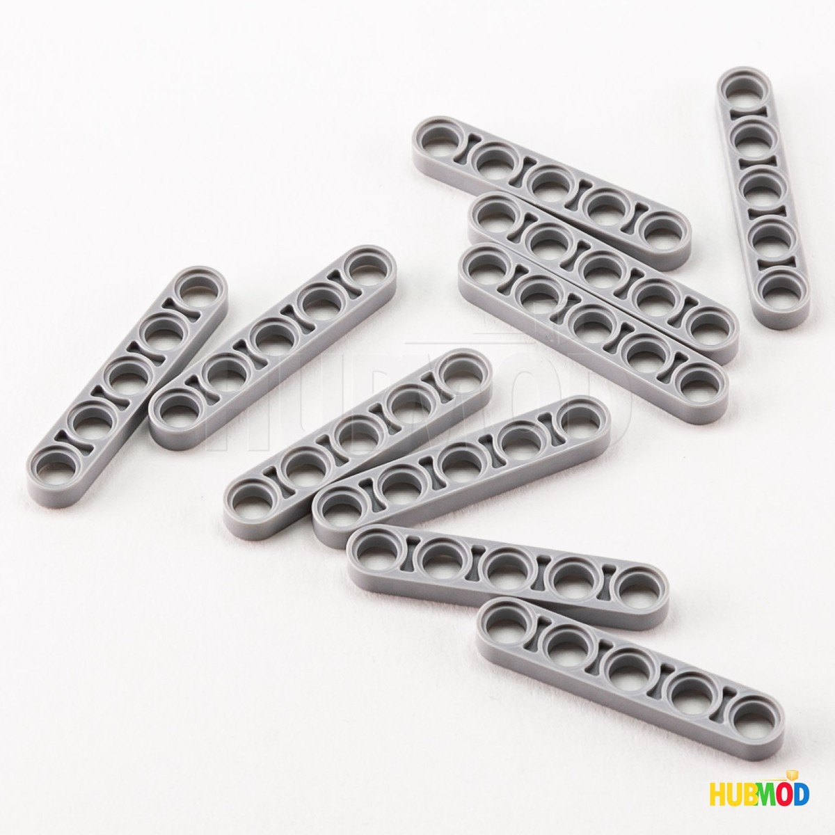 Lot of 10 Genuine LEGO Light Gray Technic 32017 1x5 Thin Liftarm