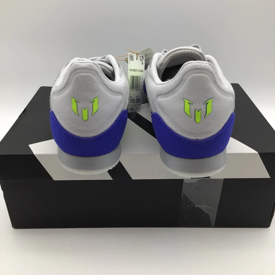 Tênis de futebol Adidas F50 Freestyle Messi indoor azul amarelo JH8830 masculino 11.5 novo - Imagem 4 de 4