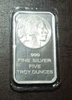 5 Troy oz .999 Fine Silver Bullion Bar