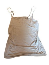 A New Day Womens Cami Tank Large Beige Adjustable Strap Camisole Undershirt